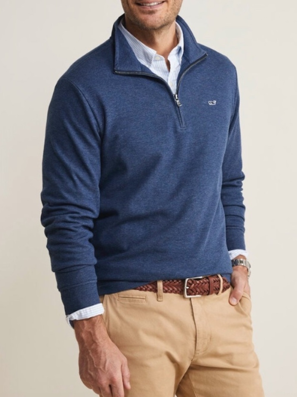 Vineyard Vines Men's Navy Half-Zip Pullover